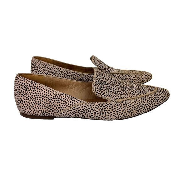 Madewell The Frances Skimmer Loafer Flats Shoes Calf Hair Animal Print Leather 9 - Picture 1 of 9